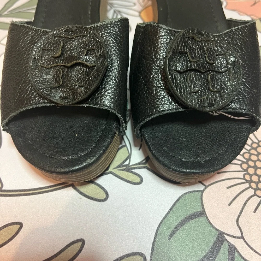 Tory Burch Black Slide Sandals - Picture 2 of 6